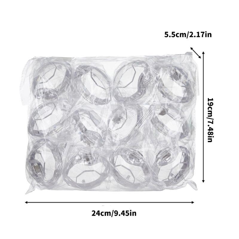 Packung mit 12 eleganten Diamanten-Designs Süßigkeitsschachteln mit Deckel für Hochzeitsfeier A2BB