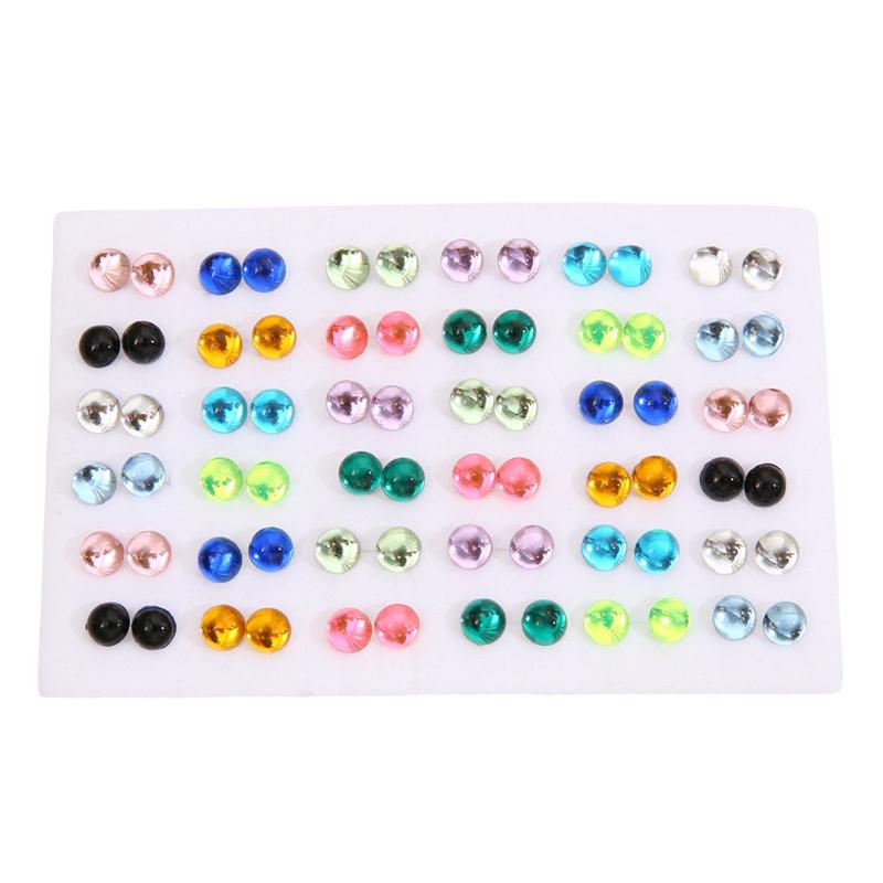 

36 пар/комплект. Модні геометричні сережки-гвоздики зі стразами змішаних стилів для жінок, дівчаток, ювелірні аксесуари style 13