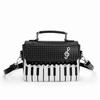 PU Leather Piano Note Crossbody Bag Polka Dot Handbag Versatile Square Shoulder Bag  Travel
