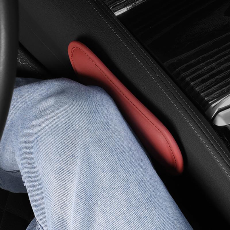Leather Car Leg Cushion Elastic Memory Foam Knee Pad Car Pillow Cushion Armrest Pad Universal Thigh Support Accessories