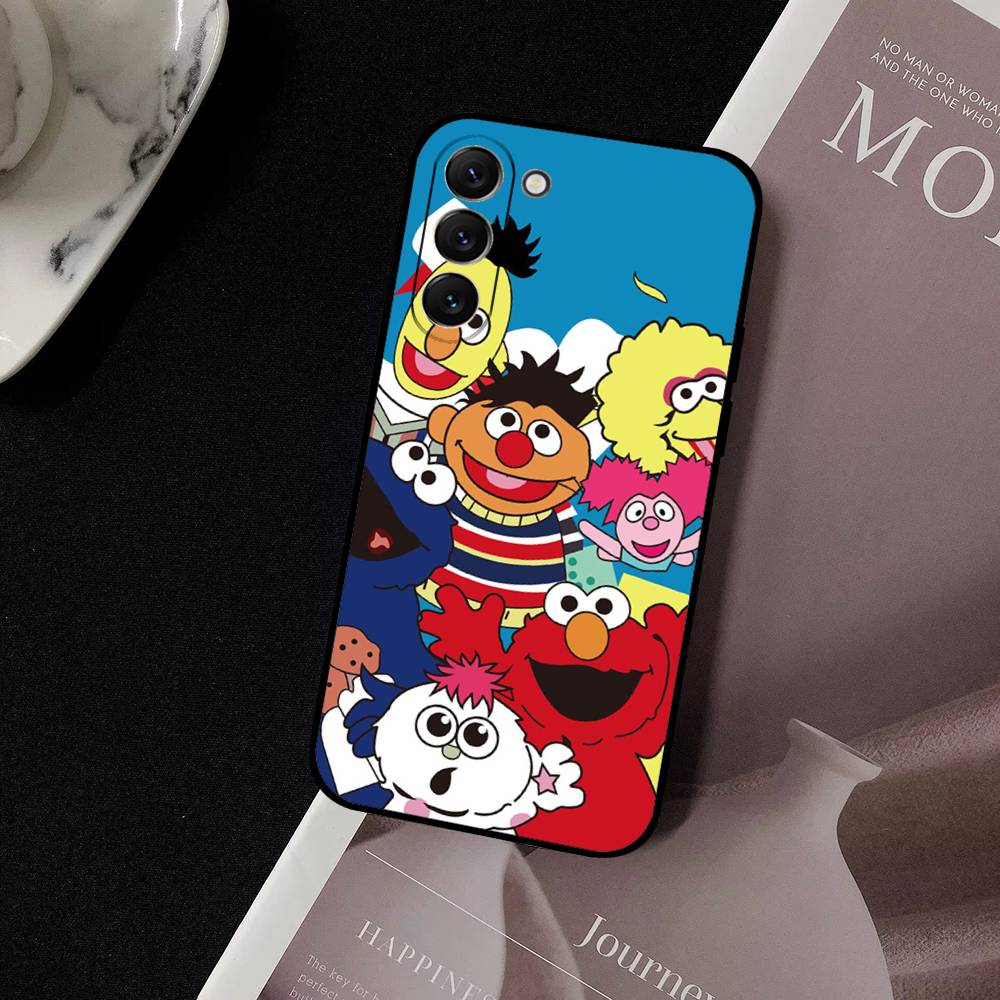 

S-Sesame S-Street C-Cookie Elmo Phone Case For Samsung Galaxy S21 S22 S23 S24ULTRA S25ULTRA FE Ultra Plus5G A52S S26 Soft Cover S21 s305G