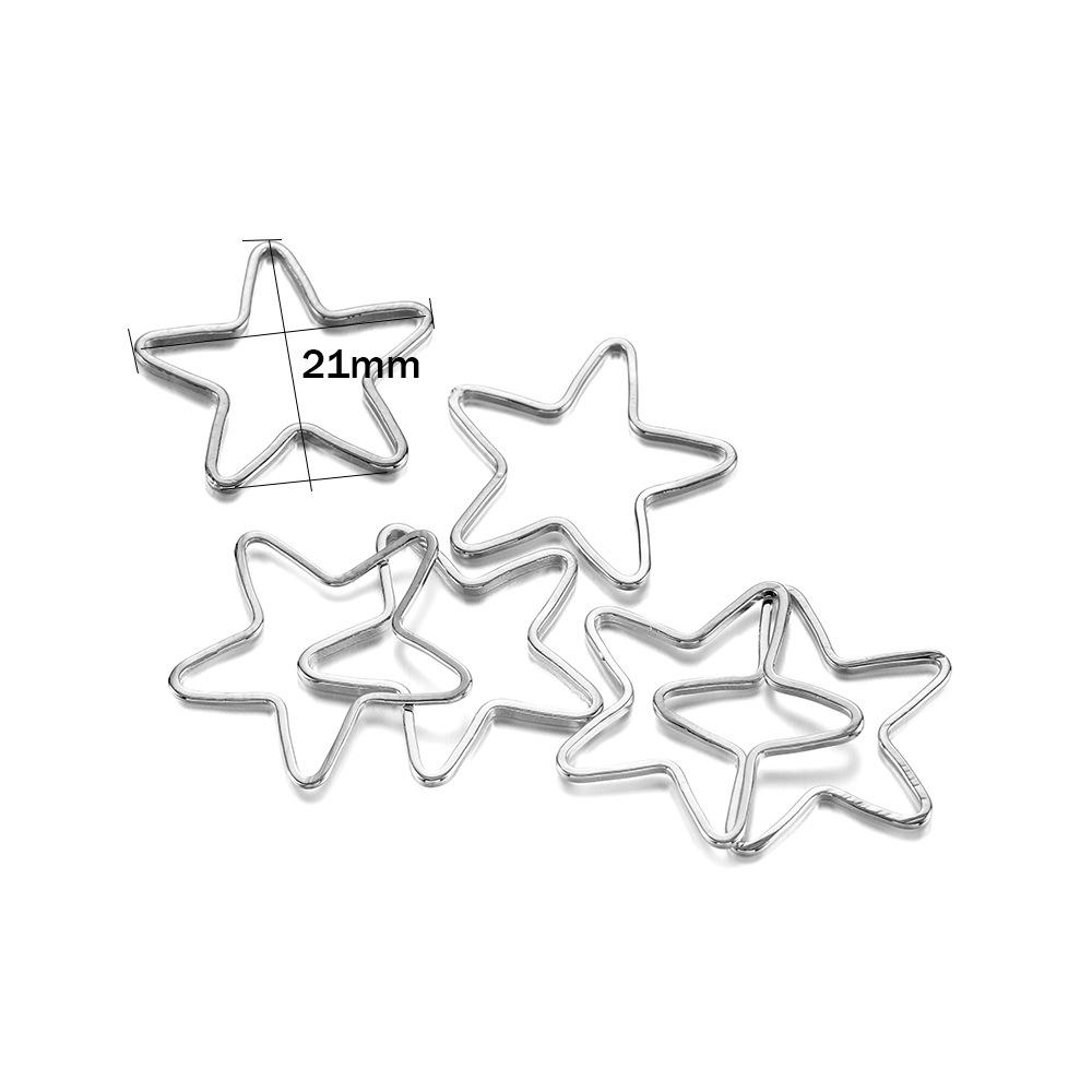 DIY Heart & Pentagram Metal Bezel Epoxy Alloy Frames for Jewelry Making