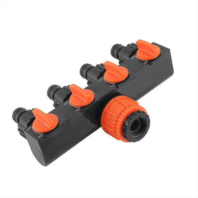 Garden Hose Pipe Splitter 4-Way Faucet Diverter Tap Hose Connector Splitter Four Independent Switches For Home Lawn Irrigation