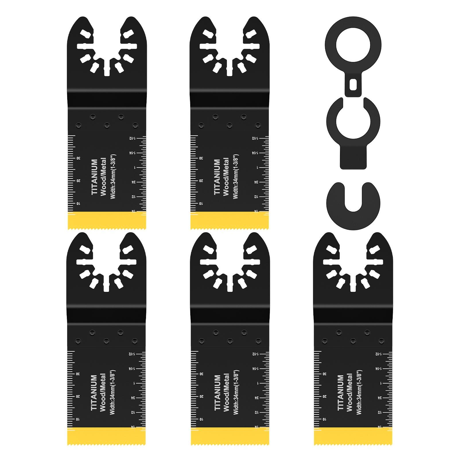 

5/6pcs Titanium Swing Saw Blade Kit Bimetallic Swing Saw Blade Multi Blade Sharp Wear Resistant Fast Cutting Blade