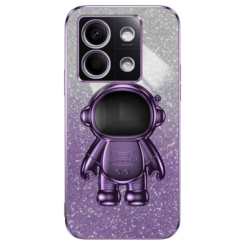 For Xiaomi Redmi Note 13 5G Cover Astronaut Kickstand Glitter Powder Mobile Phone Case