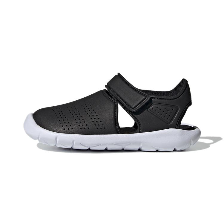 

new Adidas Fortaswim Stripes C Children s Sandals Black White Children Aged 3-7 Years Old 33