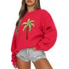 Women  Tops Women's Long Sleeve Sweatshirt Casual Crewneck Loose Fit Pollover Fleece Tops