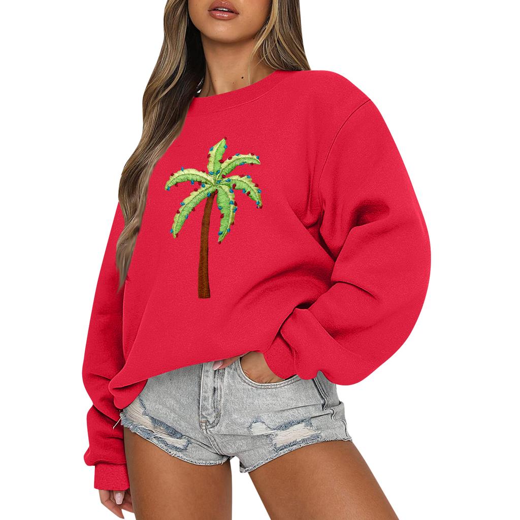 Women  Tops Women's Long Sleeve Sweatshirt Casual Crewneck Loose Fit Pollover Fleece Tops