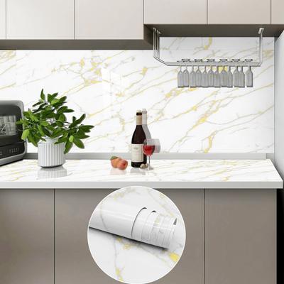 15 estilos de papel de parede padrão de mármore branco, mesa de cozinha, guarda-roupa, decoração de casa, casca e bastão, à prova d'água, óleo, arte, adesivo de parede