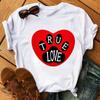 Fashion Women T-Shirt Cartoon Tee Shirts Watercolor Heart Dog Paw T Shirt Harajuku Tops Tee Short Sleeve Cute Female Tshirts Tee