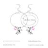Magnet Best Friend Necklace Heart Pendant Butterfly Bracelet Set  Couple