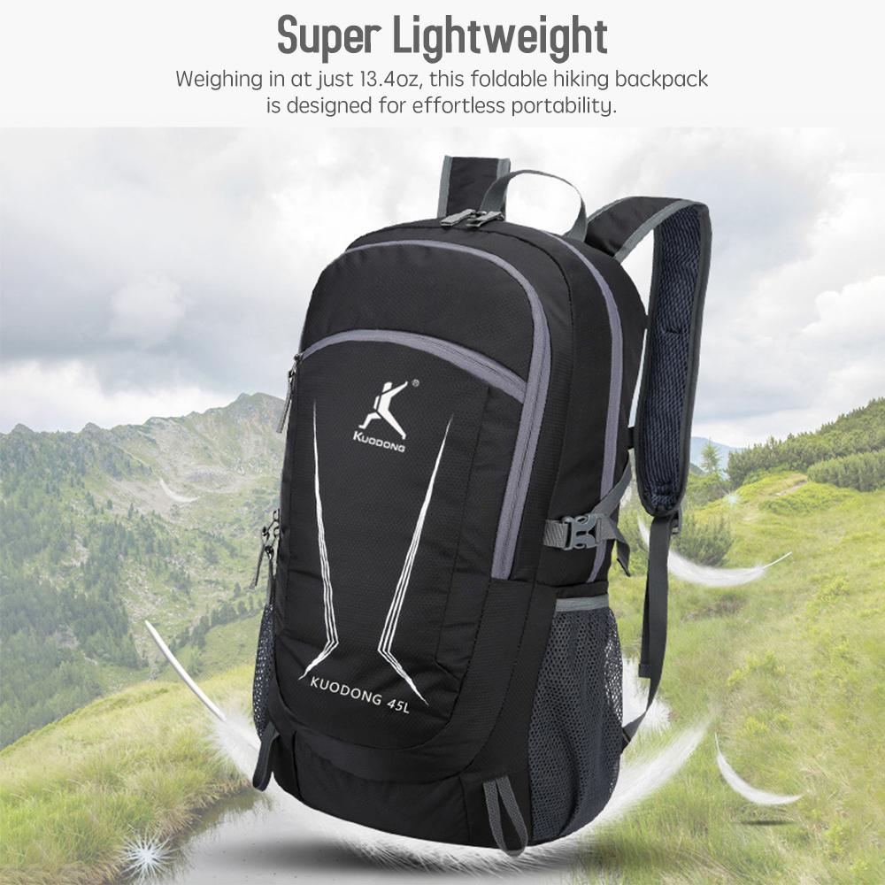 Zaino Pieghevole Ultra Leggero, Impermeabile, Ripiegabile, Per Escursionismo, Per Uomini E Donne, Campeggio, Viaggi, Ciclismo, Arancione, Large, All' Aperto