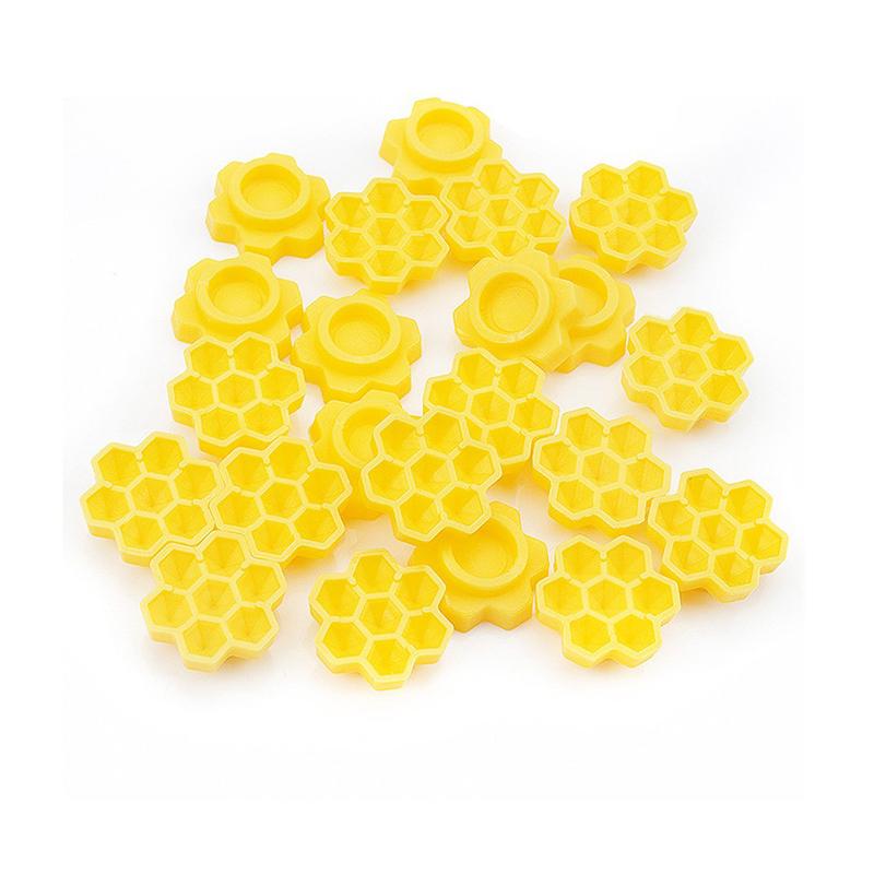 100Pcs Honeycomb Plum Blossom Shaped Grafting Eyelash Delay Cup Eyelashes Glue Holder Eyelash Extension Makeup Supplies