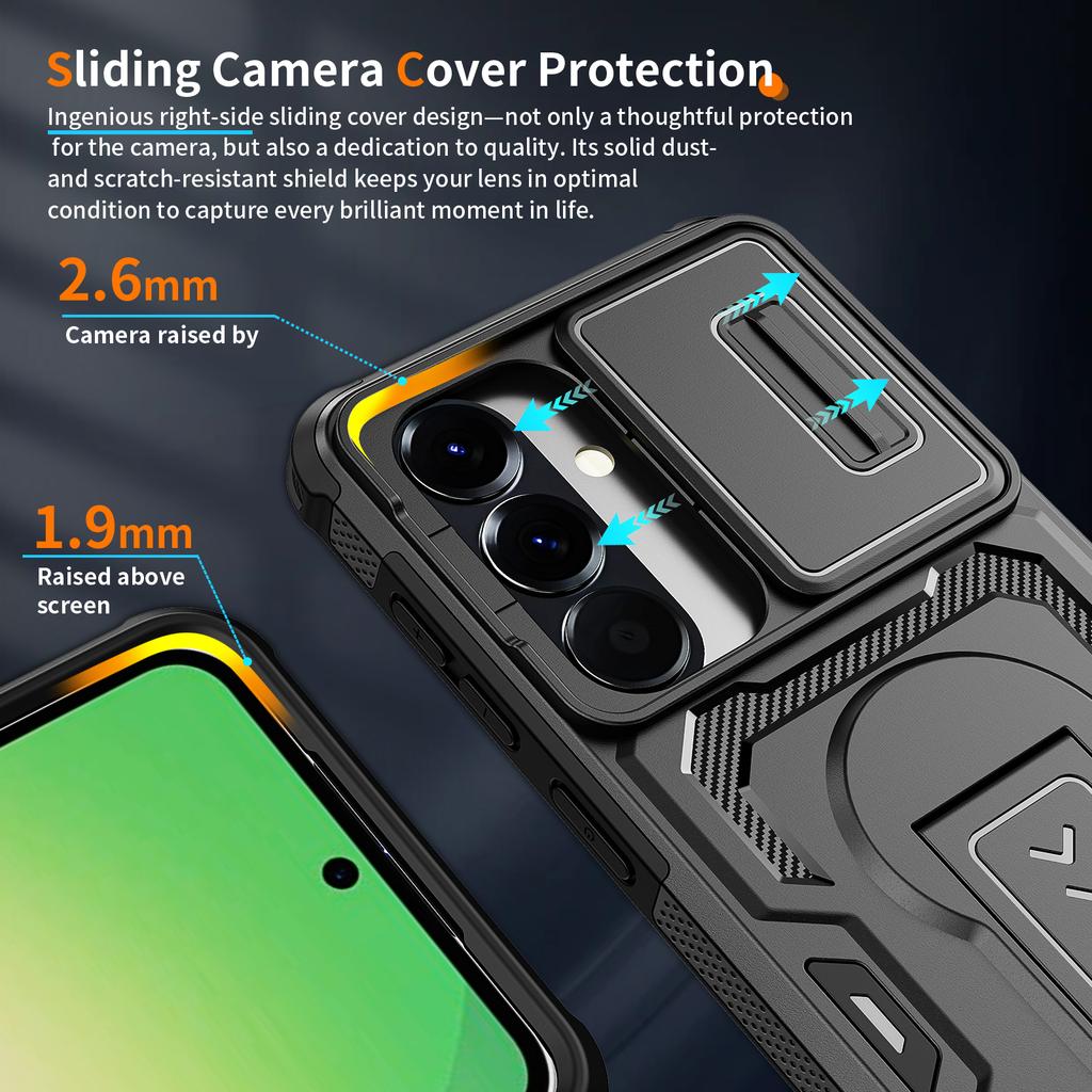 Heavy Protective Case for Samsung Galaxy A57 S26 Ultra S24 S25 Ultra A37 A17 A56 A36 A26 A16 5G Dual Layer Stand Cover Cases