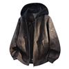 Men's Faux Two-Piece PU Leather Jacket: Windproof, Loose Fit, Youth Style for Autumn/Winter