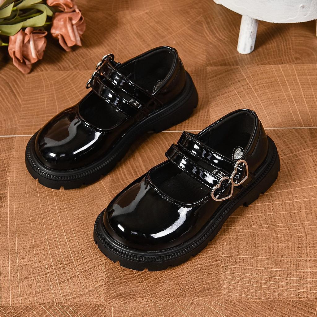 Mädchen Lederschuhe 2025 Frühling und Herbst Mode Kinder Auftrittsschuhe Schwarz Tanzschuhe Mittlere und ältere Kinder Mary Jane Prinzessin Schu