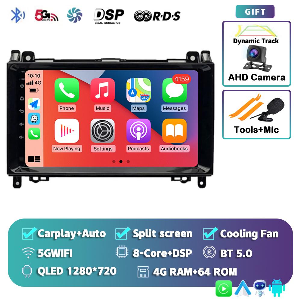 Android 14 Car Radio for Mercedes Benz B200 Sprinter W906 W639 AB Class W169 W245 Viano Vito Multimedia Player 2 Din Stereo DSP