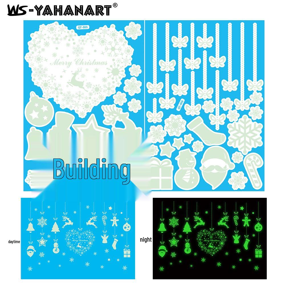 Luminous Snowflake Christmas Window Clings and Glass Stickers