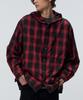 INTERSECTION Crease Check Hoodie [Red]
