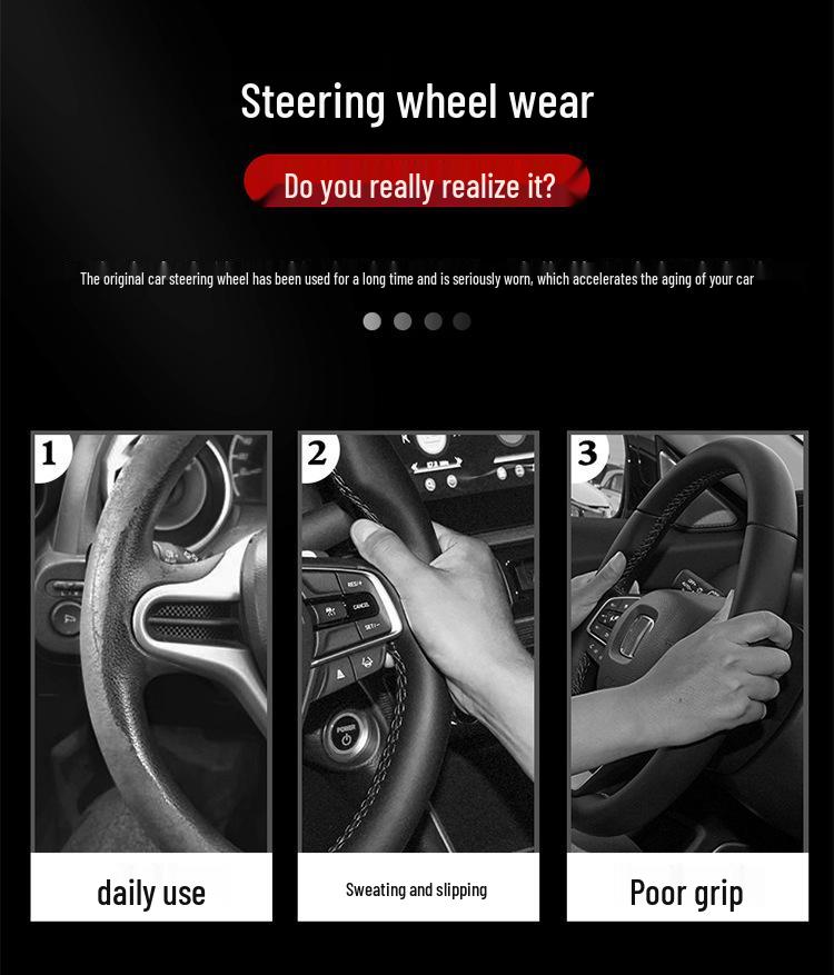 Steering Wheel Cover for Lynk & Co 01/02/03/05/06/09 (2023) - Carbon Fiber, All-Season