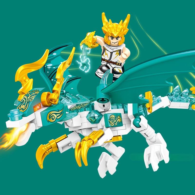 Senbao 1058-61 Royal Dragon Junior Ninja Taicang Thunder Dragon Children'S Assembling Building Block Boys Educational Diy Toys