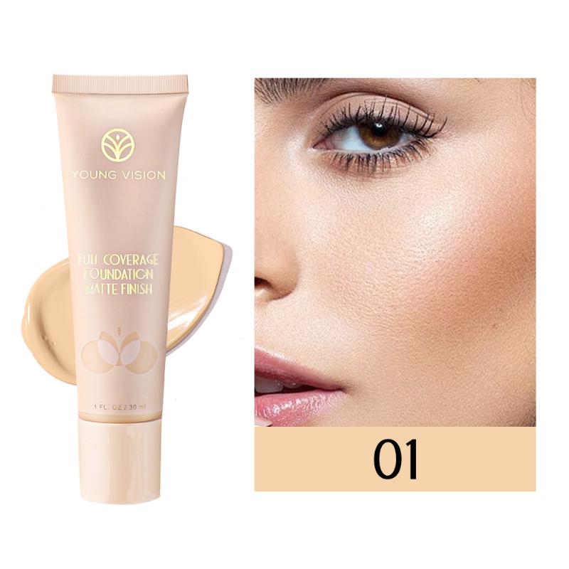 6-color Liquid Foundation, Invisible Modification of Skin Color, Foundation Cream, Concealer, Matte and Moisturizing