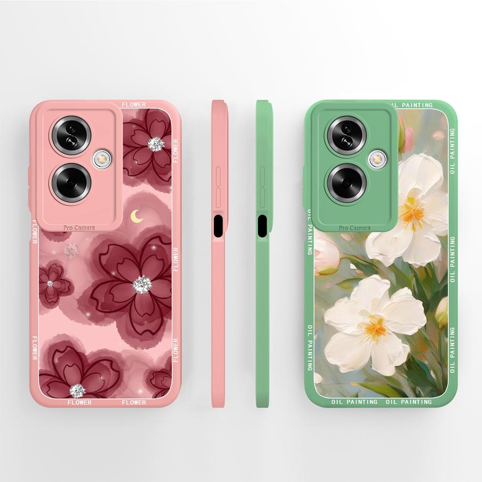 For OPPO A79 A77 A77s A78 A83 A91 A92 A93 A93s A94 A95 A96 4G 5G Phone Cases Lovely Panda Kitten Pattern Liquid Silicone Anti Slip Shell For OPPO Capa
