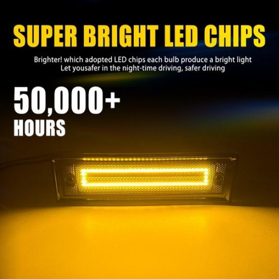 Full LED Side Marker Lights For 81-91 Suburban Jimmy K5 Blazer C10 K10 C20 K20