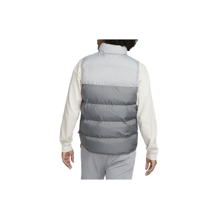 Nike Storm-FIT Windrunner Color Block Logo Stand Collar Zip Vest Men Vests Gray FB8193-077