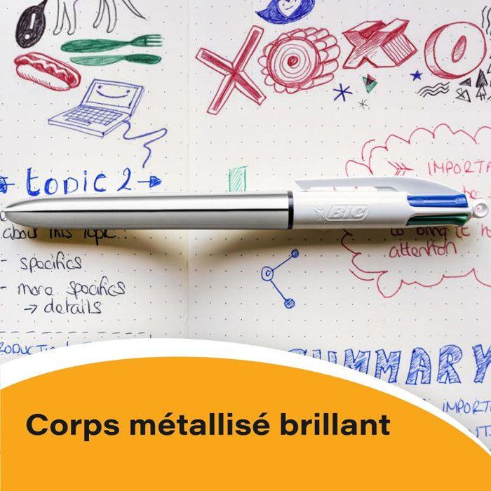 Kuličková pera - BIC - Shine - Kovová - 4 barvy - Střední hrot 1,0 mm