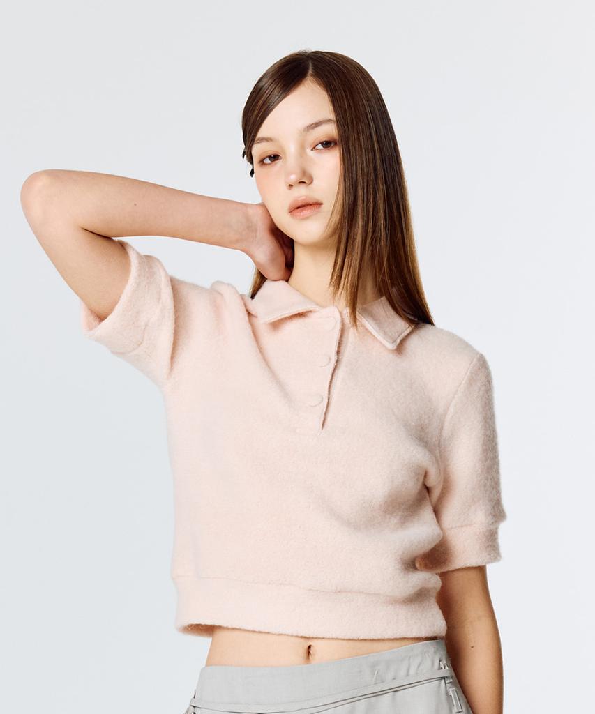 LARTIGENT L15 Terry Collar T-Shirt(Pink)