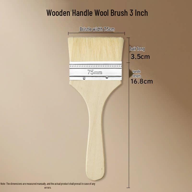 Nylon Bristle Art Brush with Wood Handle for Oil Painting