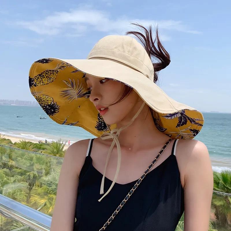 WTEMPO Foldable Wide Brim Summer Sun Hats Adjustable UV Shade Fisherman Cap Women Camping Hiking Fishing Beach Hats