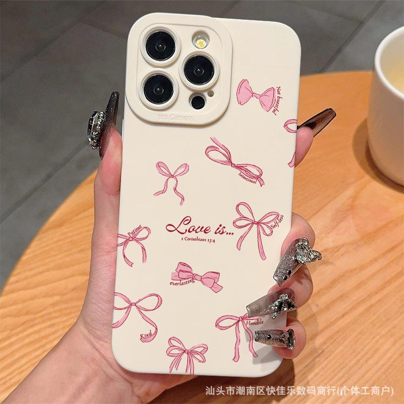 Bow for iPhone11/12/13/14/15promax Apple 16PROMAX Phone Case