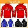 Stylish Cotton Hooded Sweatshirt For Couples Printed Long Sleeve Pullover For Fall