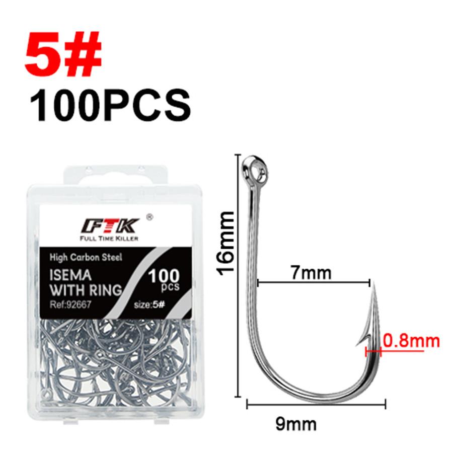 FTK 50/100pcs Baitholder Fishing Hooks Sea Barbed Long Shank Beak Hook Live Bait Holder Fishing Worm Hooks Saltwater Accessories Tackle