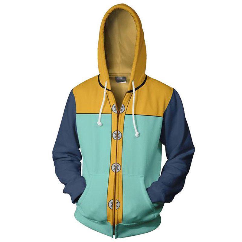 Sins Seven Deadly Grizzlys Sin Kingharlequin Hoodie Cosplay Jacket Sweatshirt