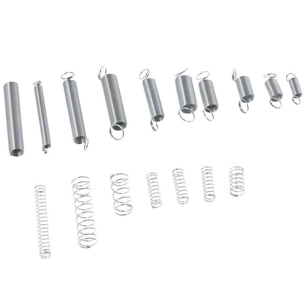 200PCS Mixed Size Compression Spring Kit Boxed Stainless Steel Extension and Compression Springs Kit Repair Tool Silver