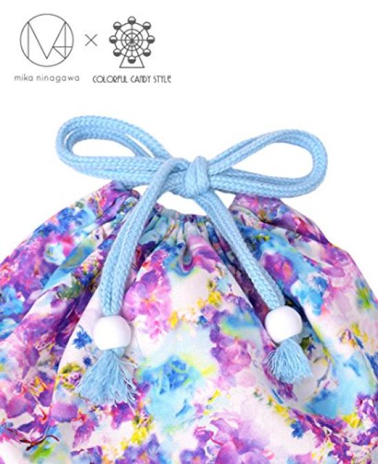 COLORFUL CANDY STYLE Gym Clothes Bag for Large Drawstring Perfect for Elementary School Sweet Pea and Delphinium N3391400 Girls, Bag, Students,