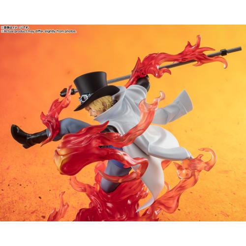 TAMASHII NATIONS Figuarts ZERO ONE PIECE Super Fierce Battle Sabo - Fire Fist Checkmate Rook - Approx. 190mm PVC & ABS Painted Complete Figure