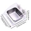 Stainless Steel And Acrylic Bird Feeding Bowl For Splash Guard & Chew-Proof Acrylic Cage Mounted Bird Feeder Food Container