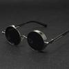 Vintage Steampunk Red Sunglasses Men Round Punk Alloy Metal Retro Sun Glasses Women  Goggles Gothic Style Shades