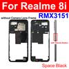For Realme 8i 8 Pro 8S 8 4G 5G Middle Frame Housing Bezel Middle Frame Cover With Side Button Camera Lens Cover Repair