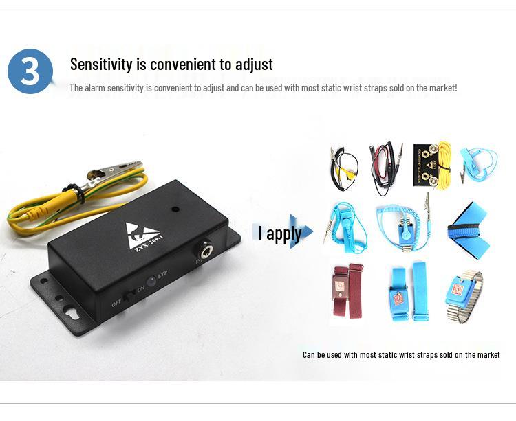 Antistatisches Armband mit Monitor und Alarm ZYX-209-I/1