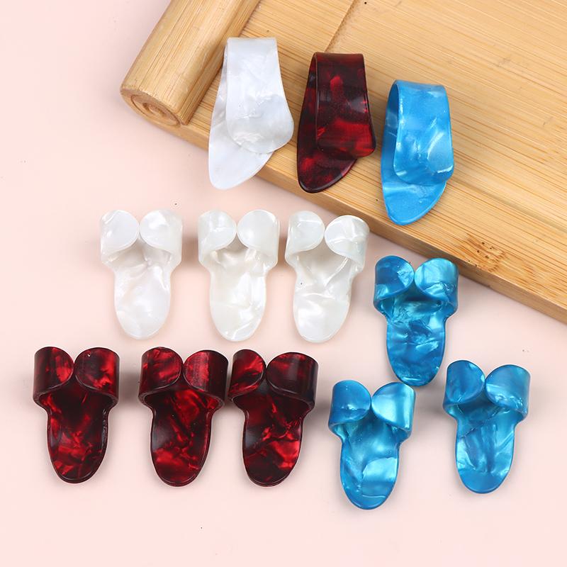 12pcs Guitar Finger Picks Thumb/ Sizes Fingerstyle Protector Anti-Slip Design Bass Acoustic/Electric Guitar