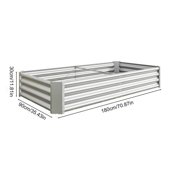 Fioriera Rialzata in Metallo, Fioriere Rialzate per Il Giardino Realizzate in Robusto Lamierino d'Acciaio con Un Design Robusto, Protezione dalla Ruggine e Lunga Durata, Rialzata