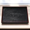 Square Wood Grain Tray Lacquerware Made In Japan J-kitchens 1-shaku (Tray) Black/Red, Non-Slip, 33cm, (ABS Resin),