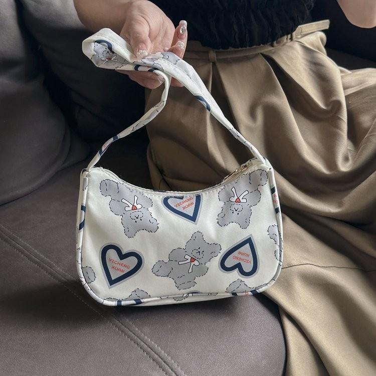 Adorable Pink Cartoon Handheld Tote Bag For Women Perfect For Summer 2024 Heart