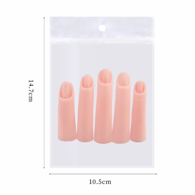 False Fingers with Magnet Practice Manicures False Fingers Silicone Practice Fingers Nail Supplies for Nail Enthusiasts