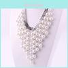 Pearl Necklace For Women Geometric Multilayer Vintage Fashion Jewelry Gift